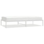 Letto singolo | Letto per adulti | Giroletto in Metallo Bianco 100x190 cm