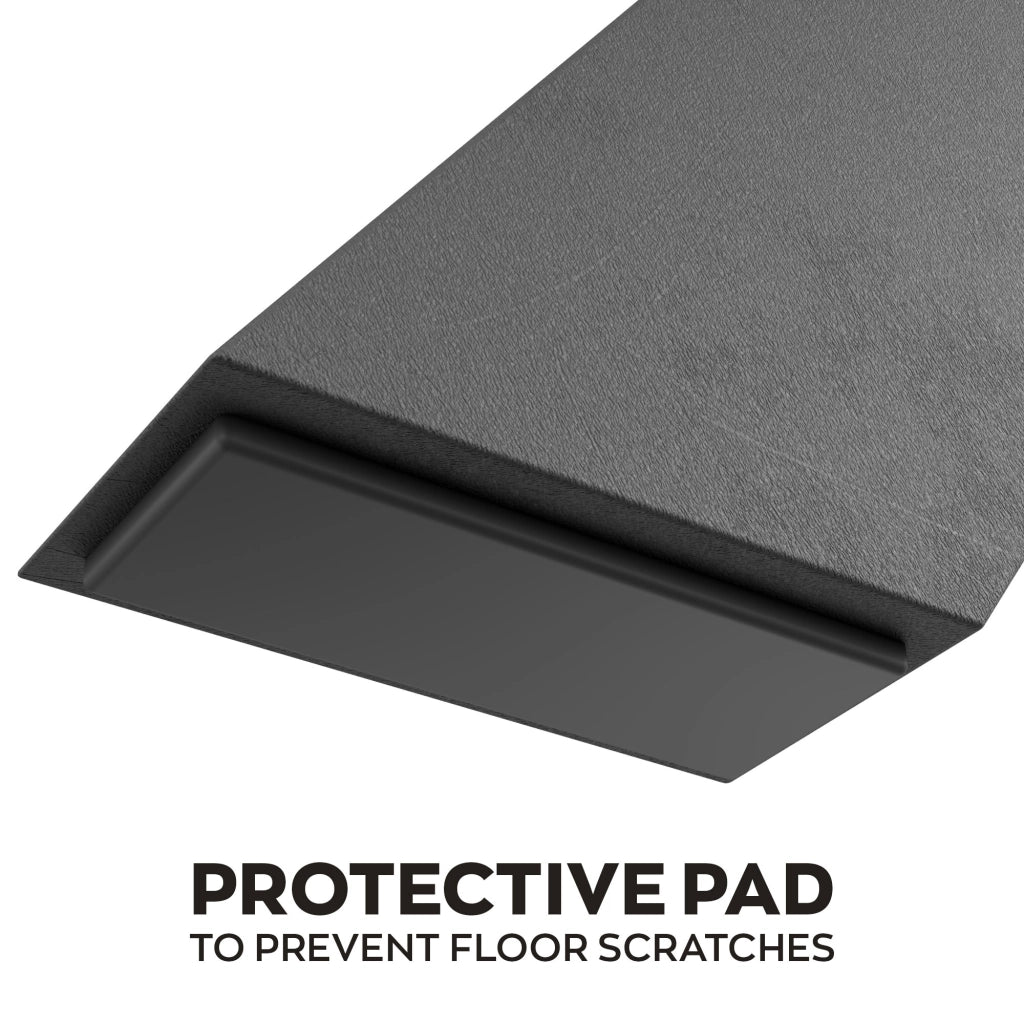 Tavolo da pranzo in legno e metallo con piedi x-shaped nero 220x100 cm Grigio Testurizzato