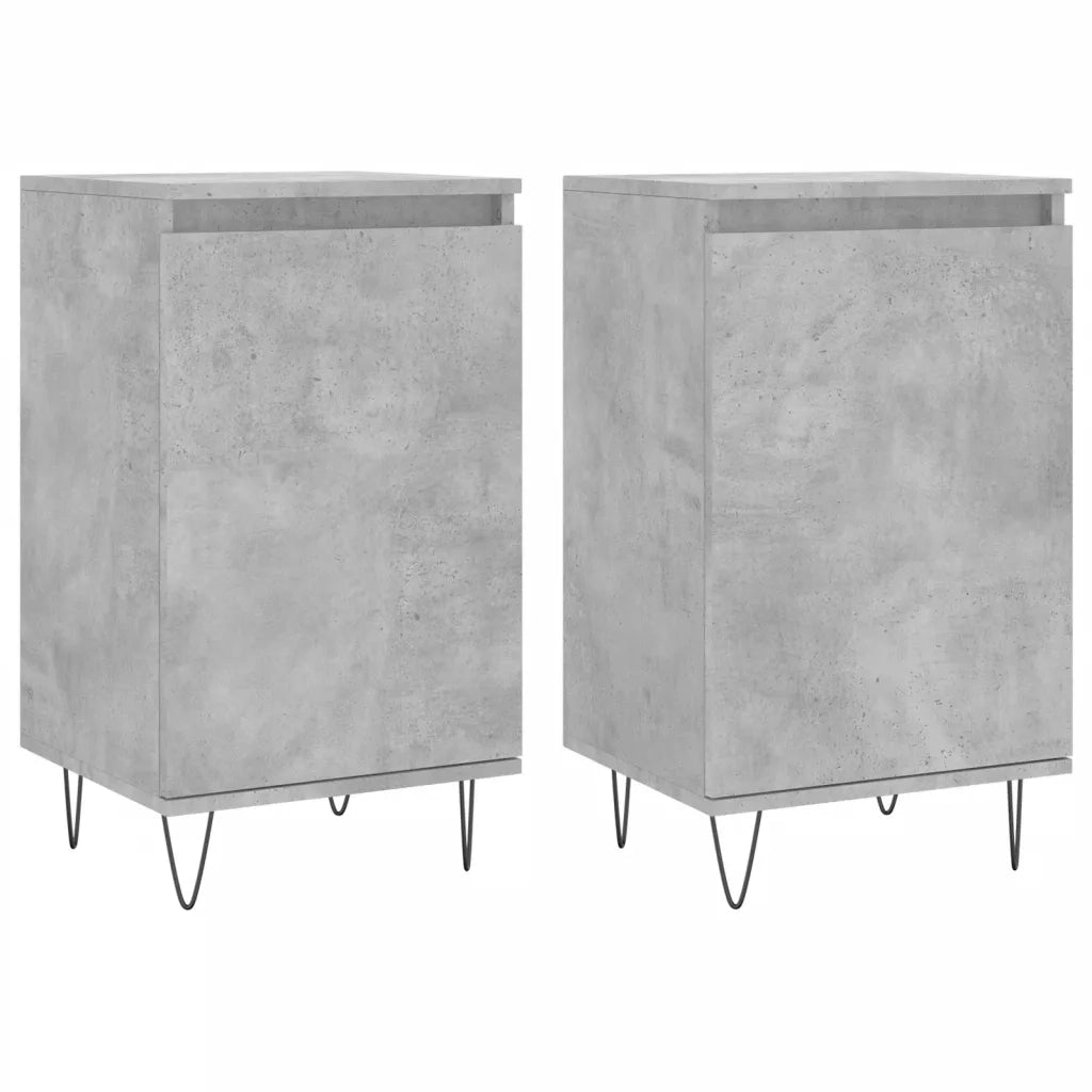 Credenze 2 pz Grigio Cemento 40x35x70 cm in Legno Multistrato 831061