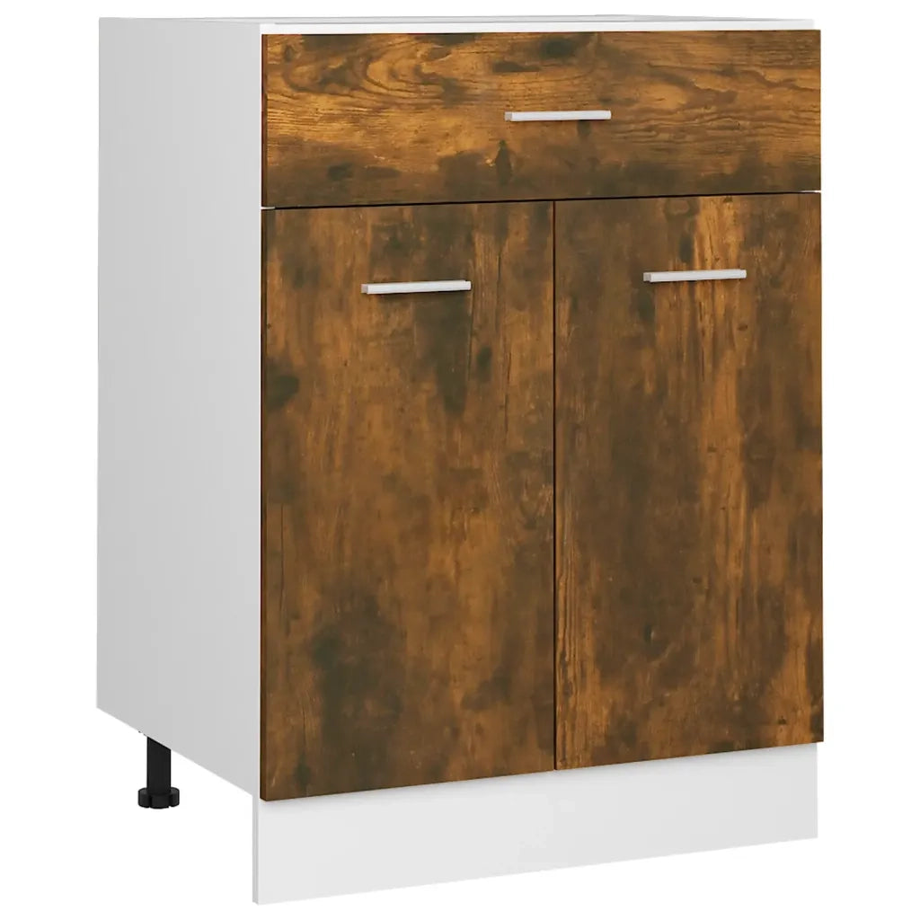 Mobiletto Rovere Fumo 60x46x81,5 cm in Legno Multistrato cod mxl 68761