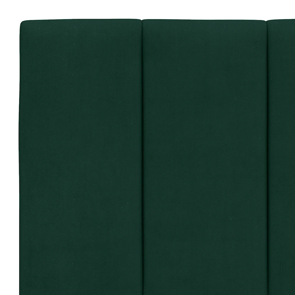 Letto con Materasso Verde Scuro 160x200 cm in Velluto
