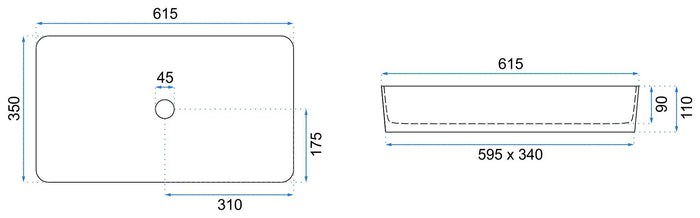 Lavabo Da Appoggio Denis Black Stone Matt