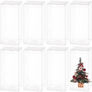 Scatole regalo 20 pezzi - Scatole in PVC trasparente - Forma rettangolare - Ideali per regali di ringraziamento - Dimensioni 7 x 7 x 16 cm - Pacchetti creativi - Scatole per regali