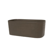 Fioriera con riserva d'acqua - GARDEN ID Respect - Tortora 50 x 17 cm - 100% rifiuti domestici - 100% riciclabile - Superficie strutturata.