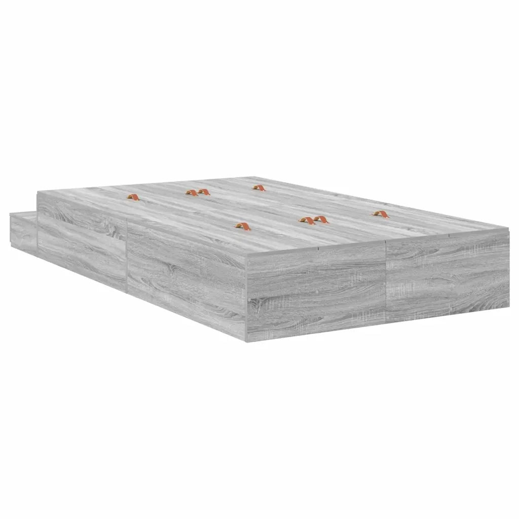 Struttura letto con contenitore Grigio Sonoma 120 cm 3335690