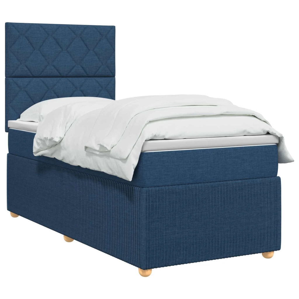 Letto box spring con materasso Blu 80 x 200 cm Tessuto 3454276