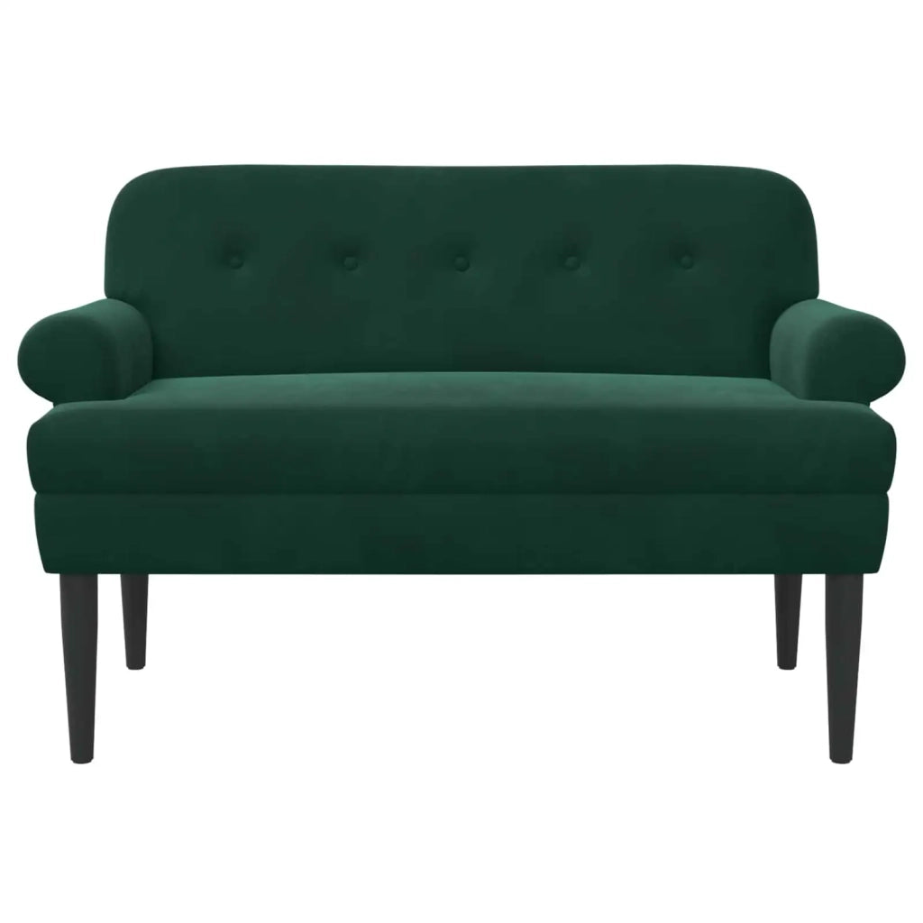 Loveseat con bottoni imbottiti Verde Scuro 120 x 66 x 78 cm 42041830