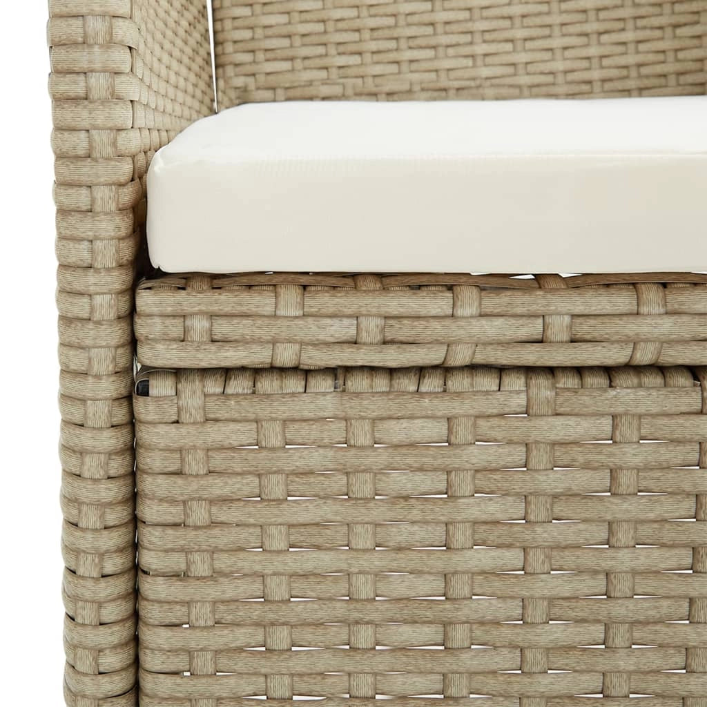 Set di mobili da pranzo da giardino beige/nero da 7 pezzi con cuscini 02_0014622