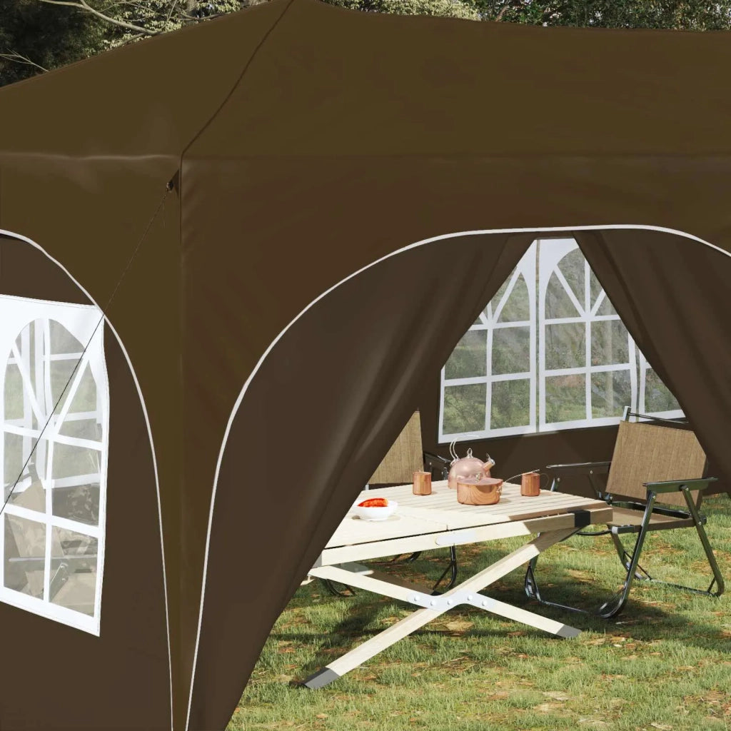 Tenda per feste a pop-up 575 x 288 x 245 cm Tortora
