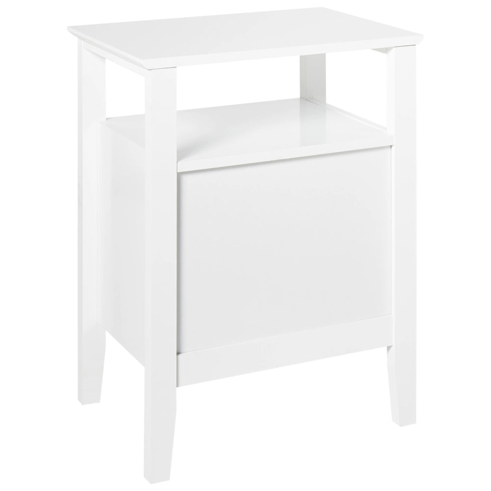 Set di 2 Comodini a 2 cassetti MDF bianco 1 ripiano Maniglia oro Camera da letto Elegante