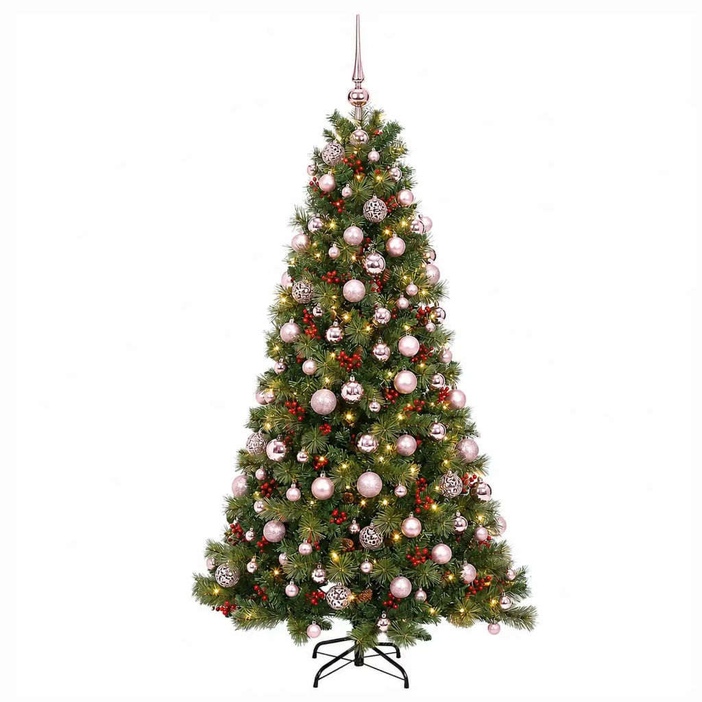 Albero di Natale artificiale con palline 180 cm 300 LED 3466702