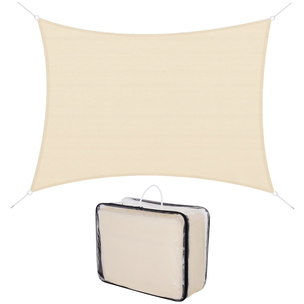 Telo ombreggiante rettangolare ¨C zephmum ¨C crema 4x6m HDPE 185g/m2