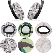 Set di 6 cuscinetti per cuffie flessibili e lavabili - Tessuto flessibile per cuffie - Protezione contro la sudorazione per palestra e gaming (Camouflage)