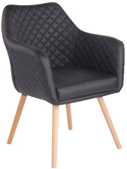 Poltroncina Design Gent In Similpelle natura,nero