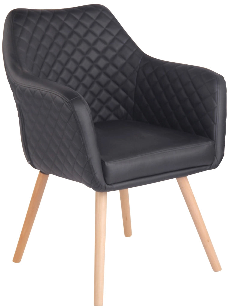 Poltroncina Design Gent In Similpelle natura,nero