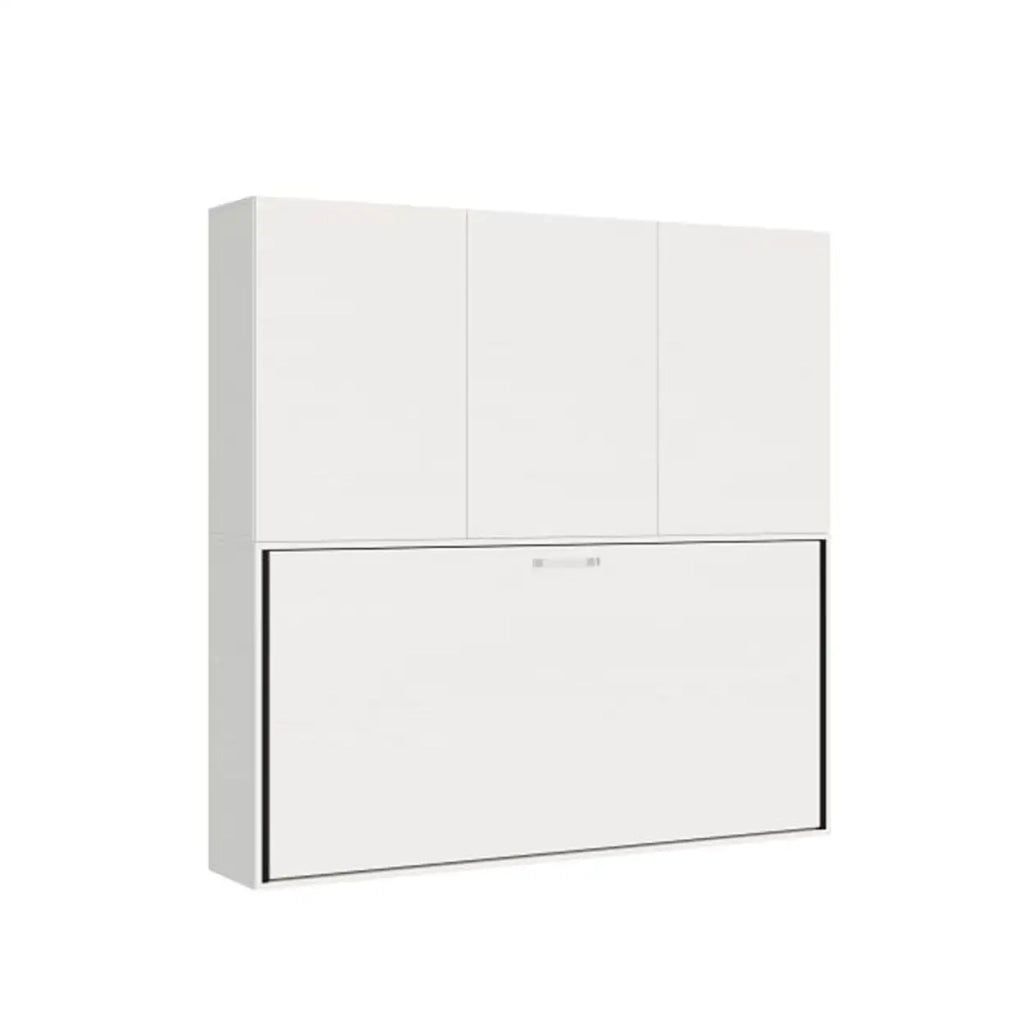 Letto singolo a scomparsa Kando comp.C con materasso bianco frassino