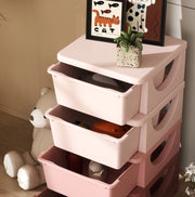 mobile contenitore per bambini 37x37x76 cm rosa – 4 cassetti, senza montaggio
