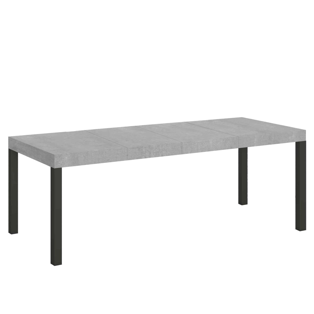 Tavolo Allungabile 160-420x90x77 cm Everyday Premium Cemento Gambe Antracite