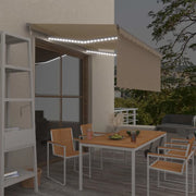 Tenda Automatica con Parasole LED e Sensore Vento 3x2,5m Crema   cod mxl 57614
