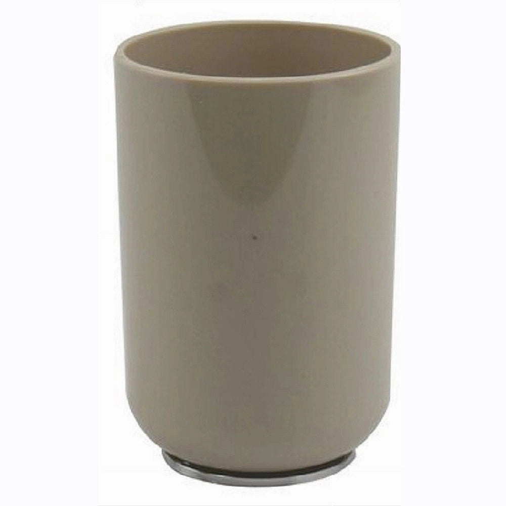 Trade Shop - Bicchiere Portaspazzolini Dentifricio Tortora Silver Accessori Arredo Bagno 69467 -