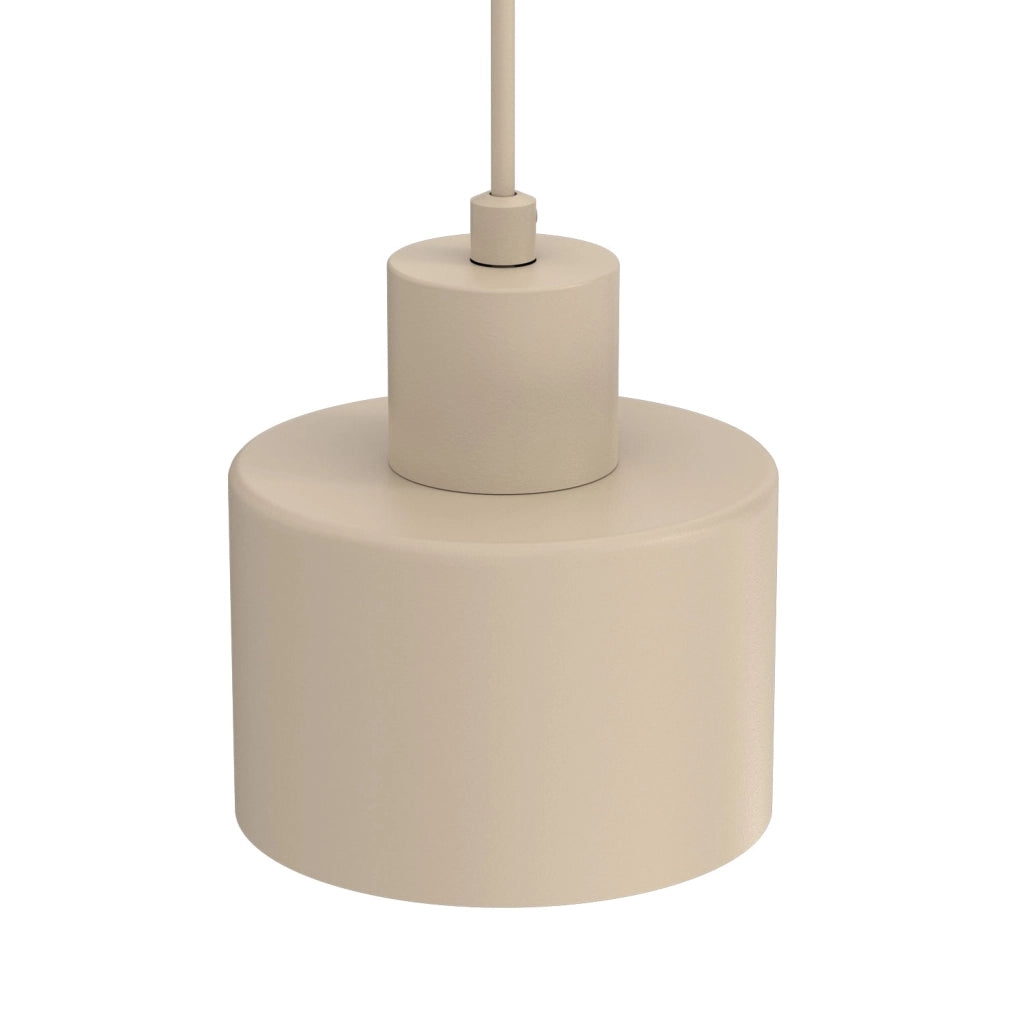 Lampada sospesa Parkla 1xE27 beige cilindrica Luminex