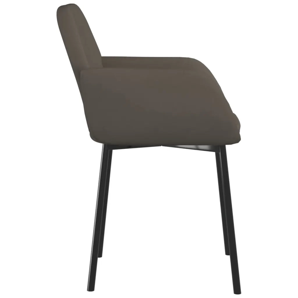 Sedie da Pranzo 2 pz Grigio Scuro in Velluto cod mxl 31525