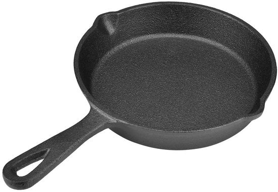 Piatto da Frittura in Ottone 16/20 cm - Antiaderente - Resistente al Calore Maniglia - Portatile - Adatto per Induzione/Fornello - Facile da Pulire - Frittiera