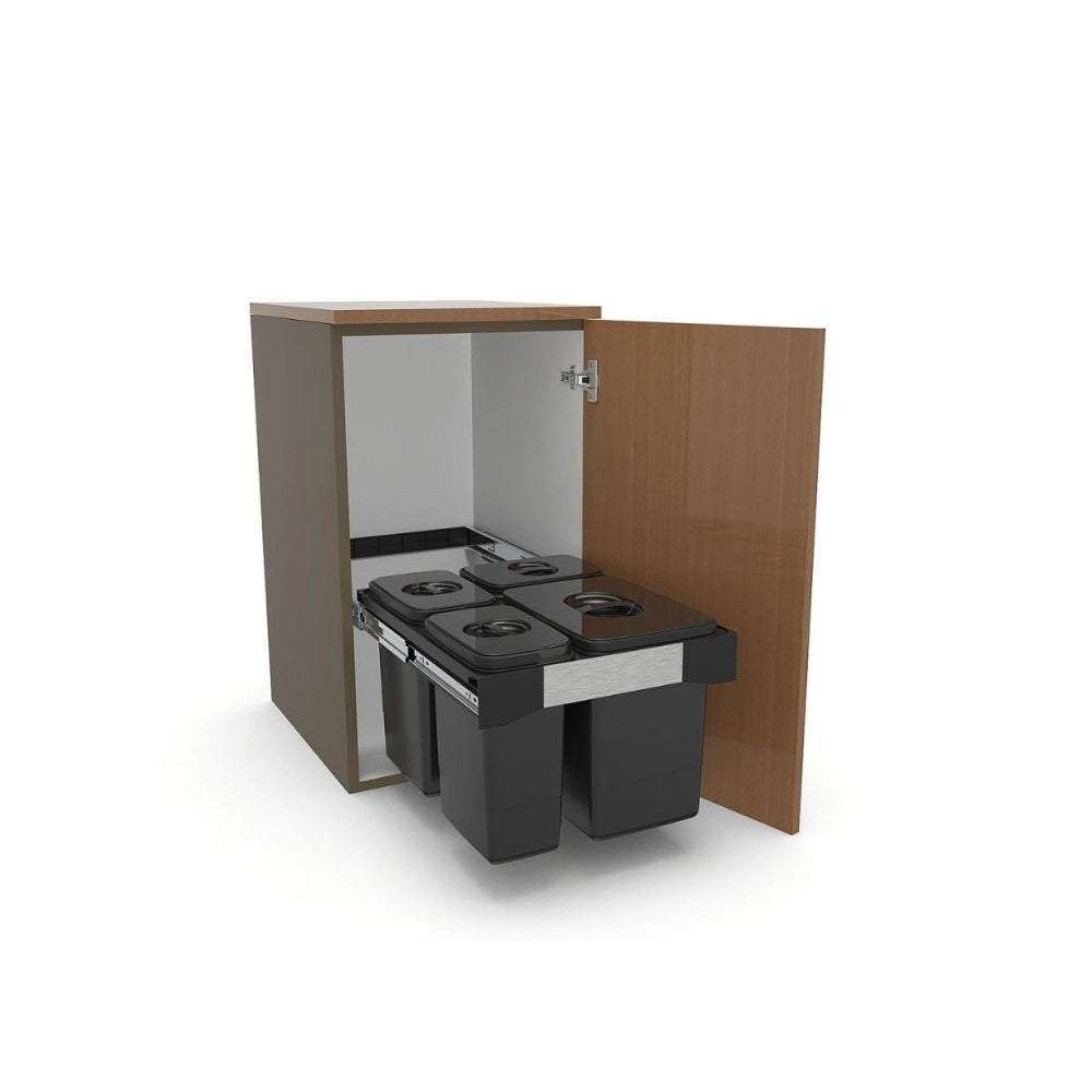 Pattumiera estraibile 4 contenitori Freejazz62453 colore grigio