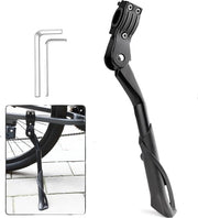 Fermo bicicletta regolabile per biciclette da 24-29 pollici - supporto laterale antiscivolo - adatto per mountain bike e bici da città - nero.
