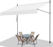 Ombrellone UV e acqua resistente per balcone, terrazza e giardino - Ombrello a sedia a sdraio regolabile 350cm colore crema
