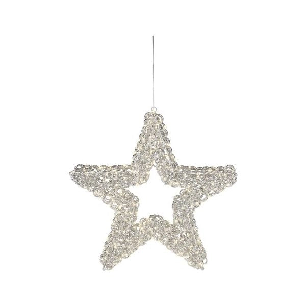 Decorazione luminosa natale amicasa 9493909 stella silver