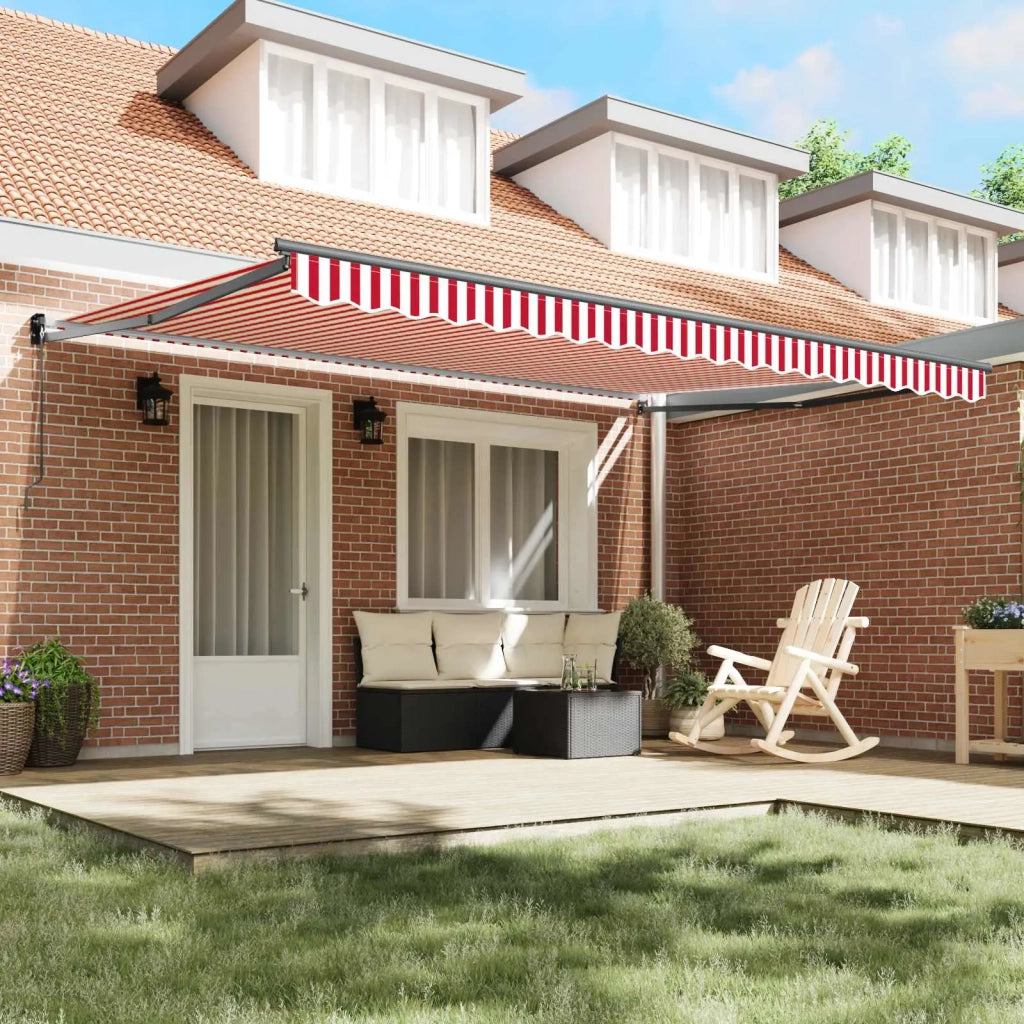 Tenda da Sole | Tenda parasole Rosso e Bianco 450 x 300 x 165 cm