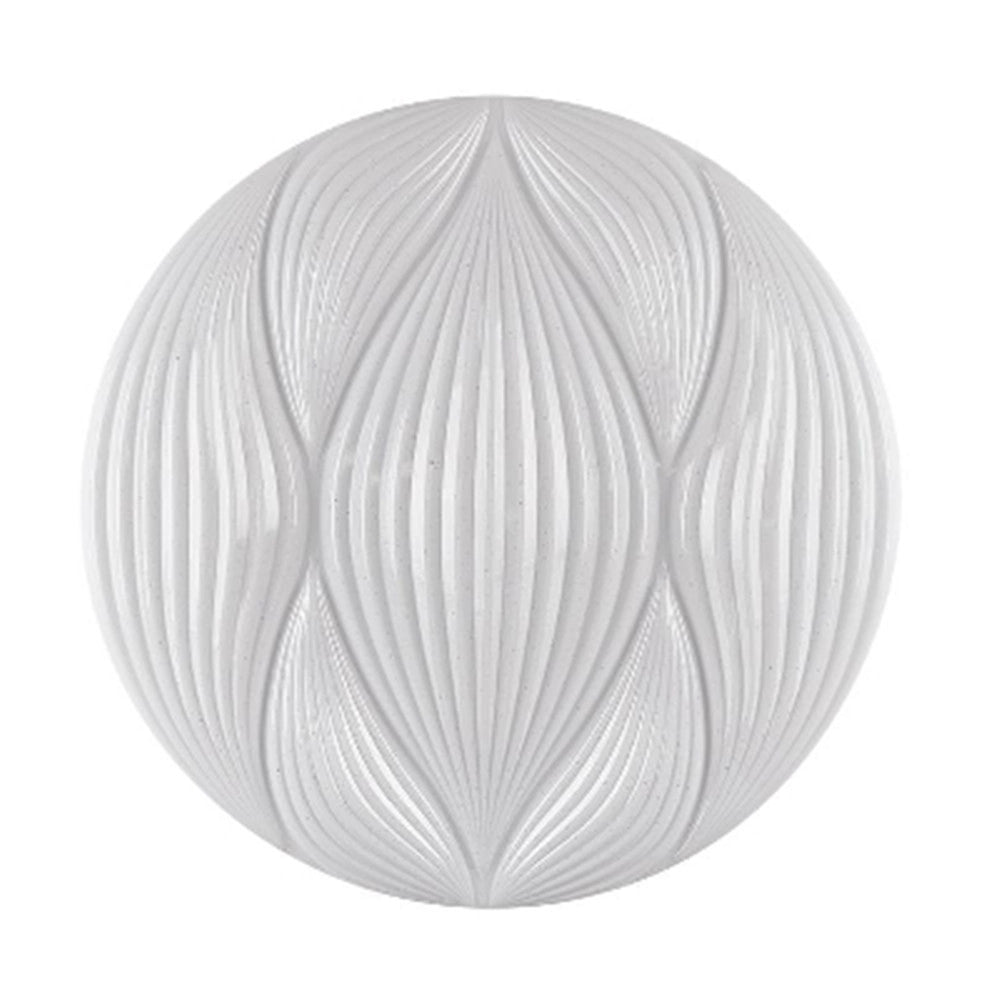 Trade Shop - Plafoniera Lampada Soffitto Decorata Bianco Led 45w Luce Fredda 6500k Ip20 97485 -