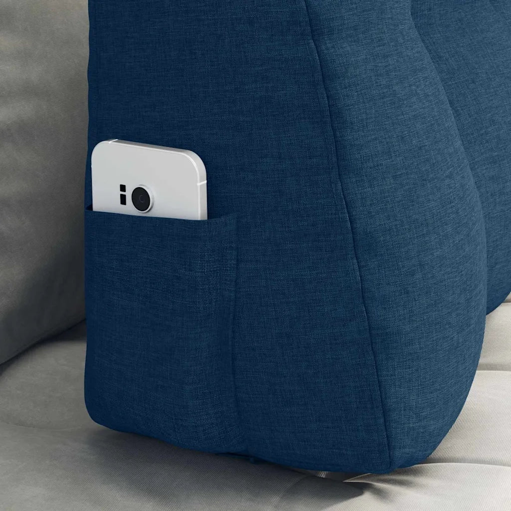 Cuscino per Schiena Blu 80 x 24 x 50 cm Tessuto