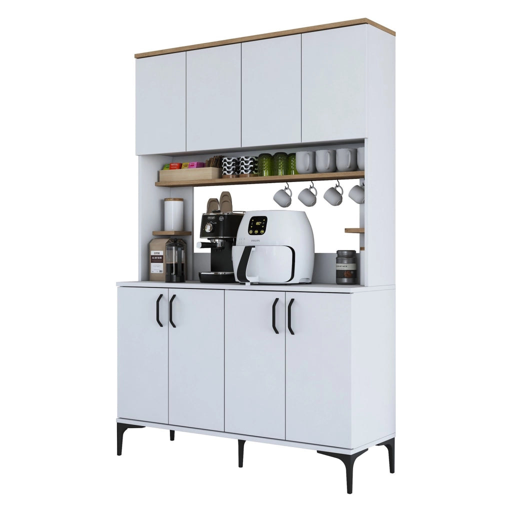 Madia Legnaro, Credenza 4 Ripiani, 120x40x187h cm Bianco