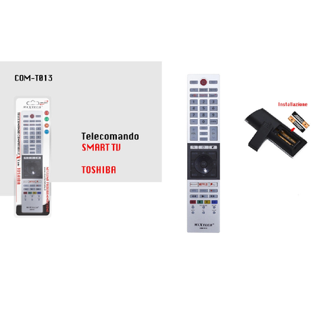 Trade Shop - Telecomando Universale Tv Compatibile Toshiba Smart Tv Lcd Led Netflix Com-t013 -
