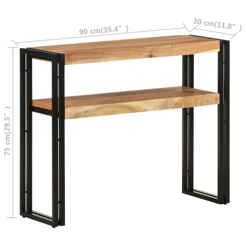 Tavolo Consolle 90x30x75 cm in Legno Massello di Acacia cod mxl 57211