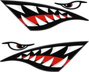 Decal per Kajak Acqua-Resistente - 2 Pezzi - Adesivo Forte - Decalcomania con Denti di Squalo - Decorazione per Auto/Kajak - PVC di Alta Qualità