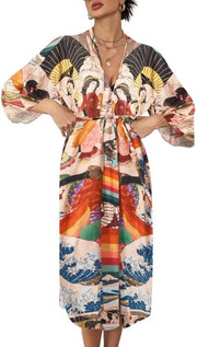 Kimono da donna - Camicia da spiaggia - Chiffon/Viscose - Copertura