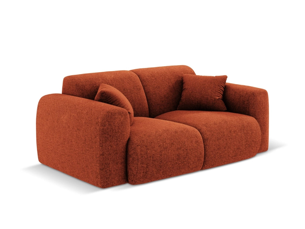 Cosmopolitan Design - Divano "Nolio" 2 posti in ciniglia terracotta 