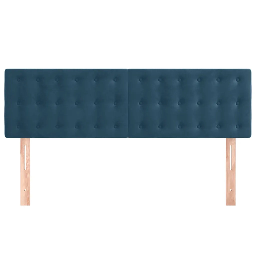Testiere 2 pz Blu Scuro 72x5x78/88 cm in Velluto