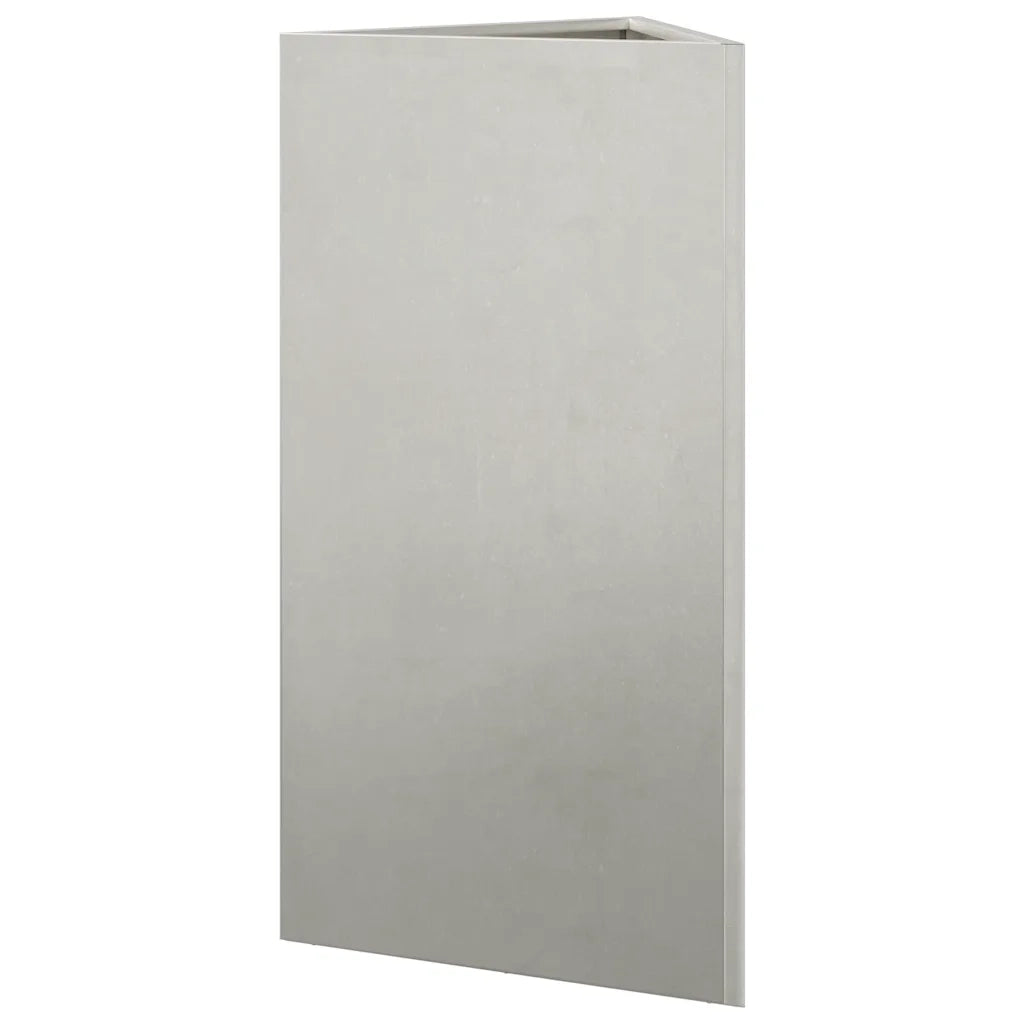 Fioriere da Giardino 2 pz Triangolari 40x34,5x75 cm Acciaio Inox 851166