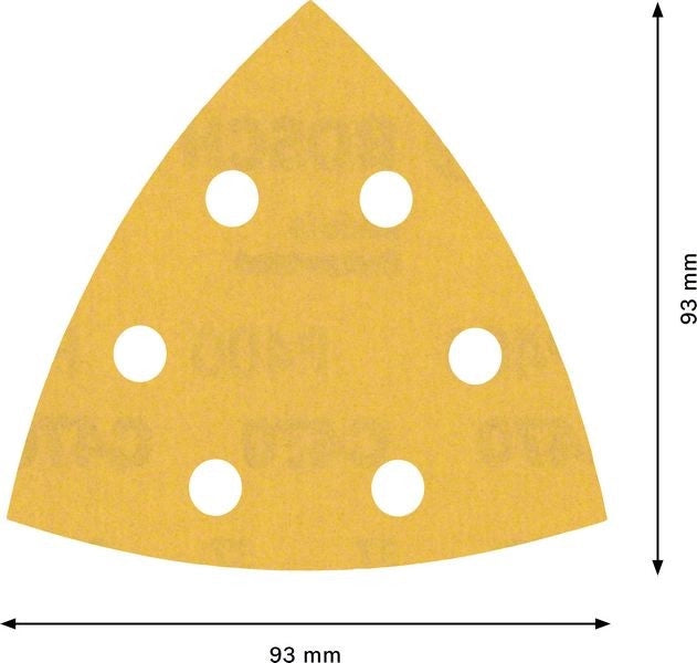 2608900831 - Set 5 fogli abrasivi C470 , P400 , EXPERT for LEGNO+VERNICE , 93mm