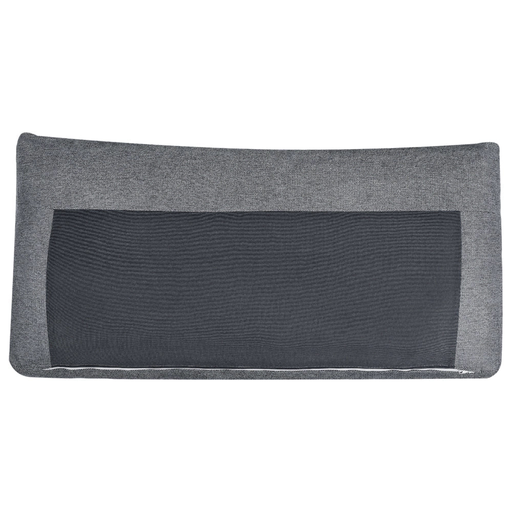 Divano letto angolare a sinistra Grigio Scuro Tessuto poliestere imbottito 3 posti a L con cuscini Funzione letto Stile moderno Soggiorno