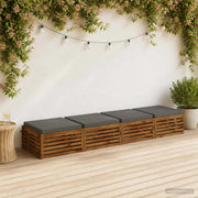 Cuscini per Sedia in 4 Pezzi SOEST 4 pz 100% Poliestere Grigio 944722