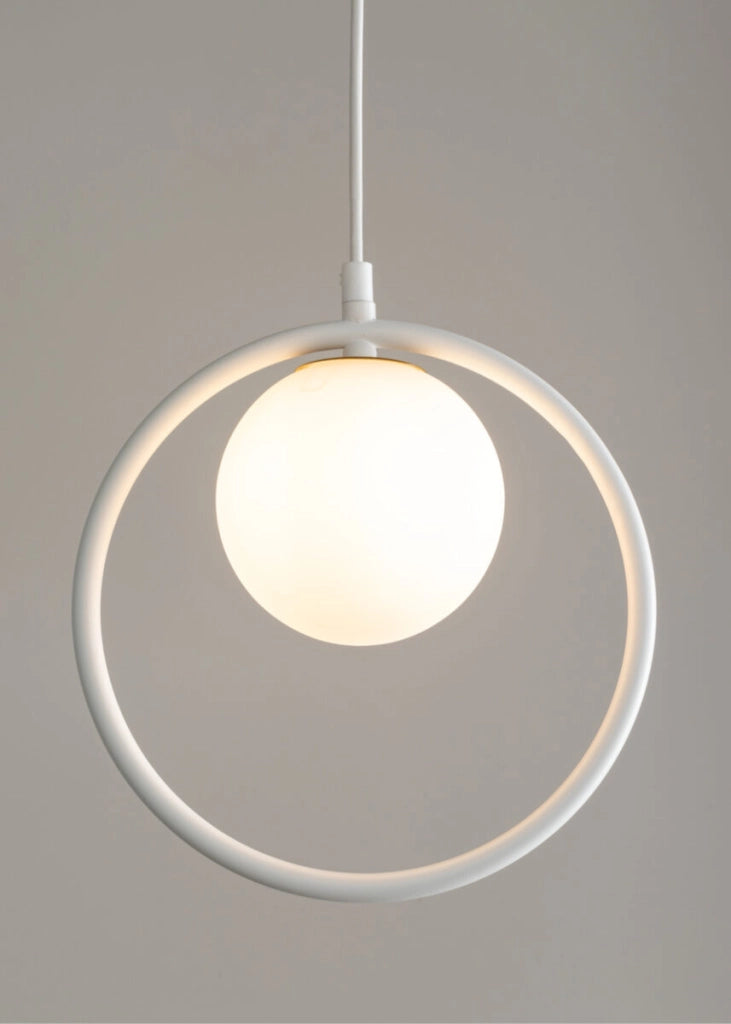 Lampada a sospensione bianca Aqua sfera vetro G9 Sigma