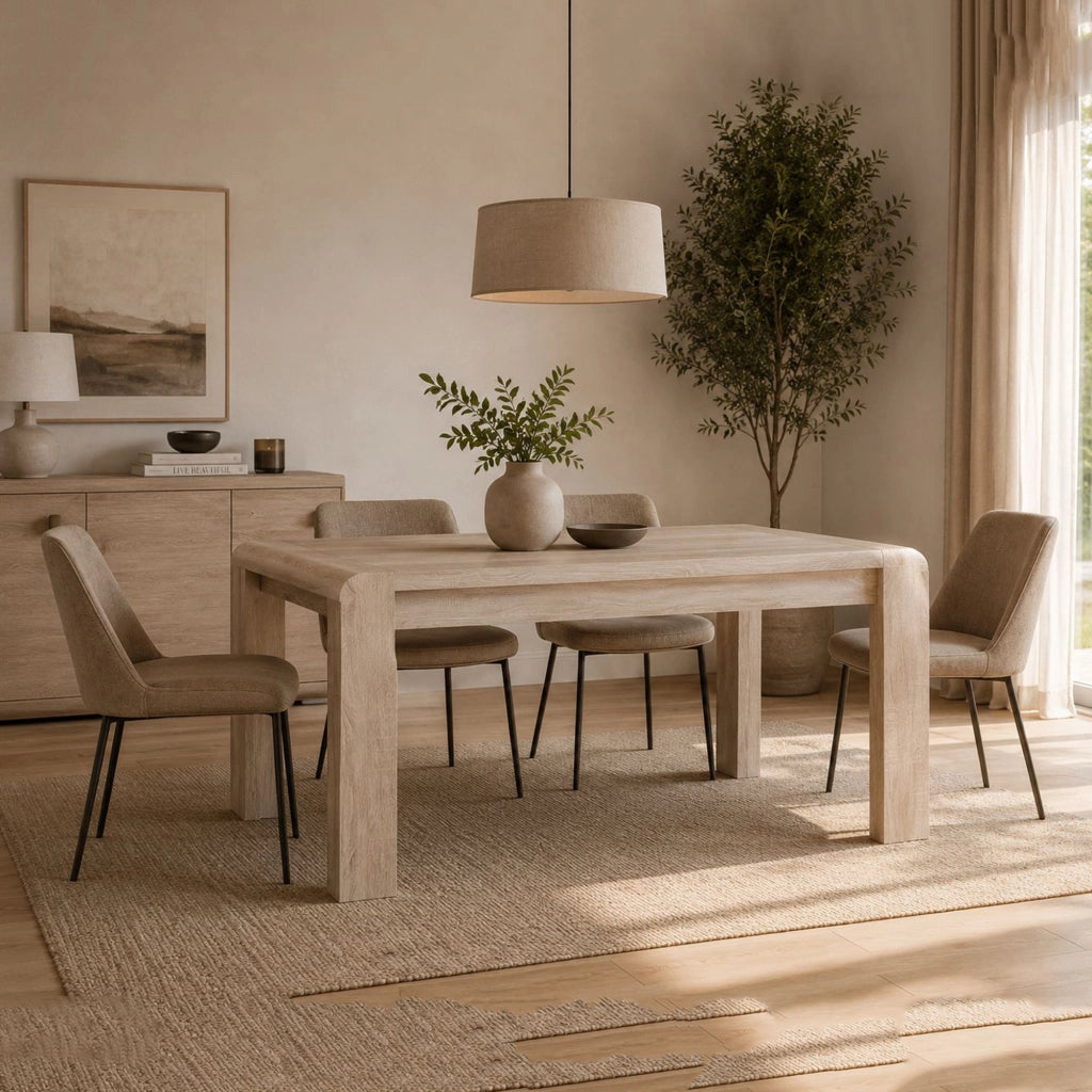 Kasano, Tavolo Allungabile 8 Posti, 115x80x76h cm Marrone Rovere