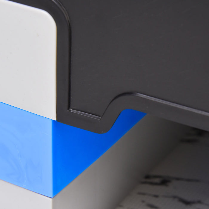 Step Fitness per Aerobica 80x31xh10-15-20 cm Altezza Regolabile in Plastica Nero e Blu