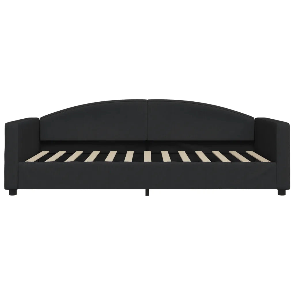 Divano letto | Sof¨¤ letto | Letto singolo Estraibile con Cassetti Nero 100x200 cm in Tessuto