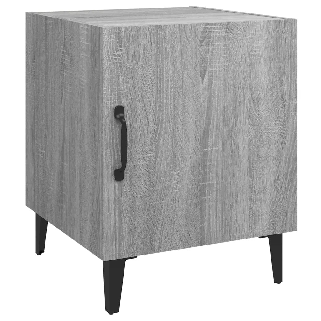 Comodini 2 pz-Set di 2 Tavolino da notte Grigio Sonoma in Legno Multistrato 702251